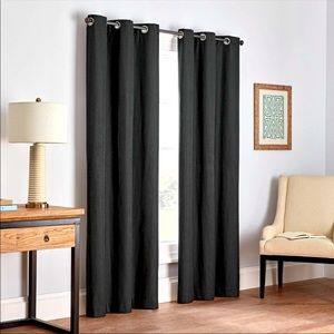 Eclipse Blackout Curtain Panel - Windsor Charcoal Black  42”x84”